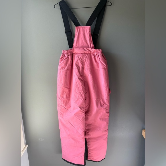 NWT Therma, girls size 12, Watermelon Pink Snow Bib Overalls, suspender - Picture 5 of 8